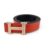Luxury Designer Reversible Leather Belt - Image 2