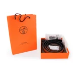 Luxury Designer Reversible Leather Belt - Image 4